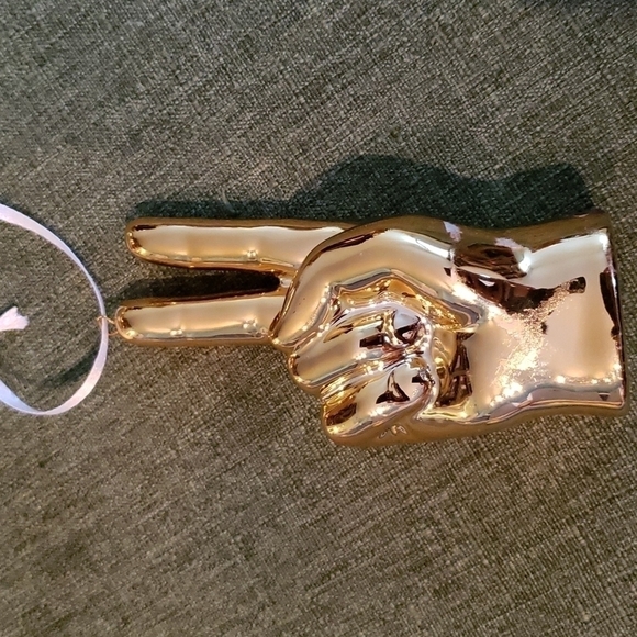 None Other - PEACE  Glass Ornament